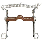 Flat-leather-reclining-cannon-Pelham-bit