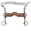 Small-leather-cheek-flat-reclining-Pelham-bit